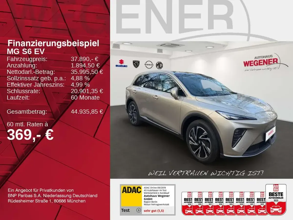 Gebraucht MG MGS6 EV Luxury 266 kW (362 PS) 2026 Golden SUV