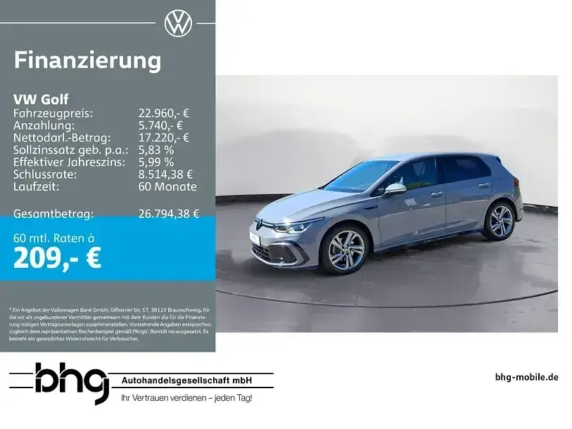 Brugt VW Golf VIII R-line 131 HK (96 kW) 2024 Sedan