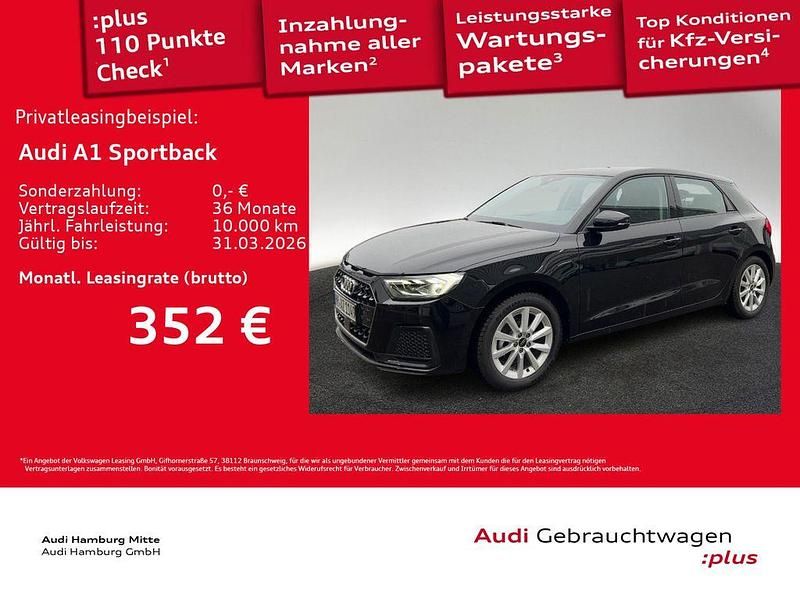 Schwarz Gebraucht 2025 Audi A1 Sportback Advanced Kleinwagen | 26.912 € (Etwas zu teuer) - Bild 1/3
