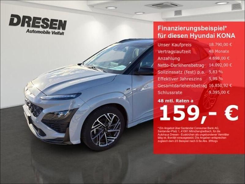 Schwarz Gebraucht 2021 Hyundai Kona N Line SUV | 18.790 € (Fairer Preis) - Bild 1/4