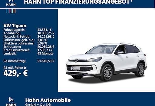 Neu VW Tiguan Goal 150 PS (110 kW) 2026 Weiß SUV
