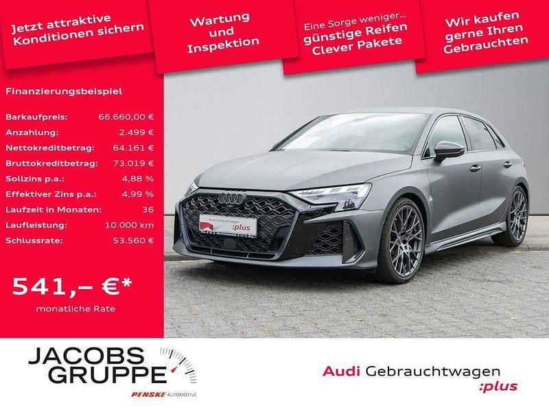 Grau Gebraucht 2024 Audi RS3 Sport Kleinwagen | 66.660 € (Etwas zu teuer) - Bild 1/4