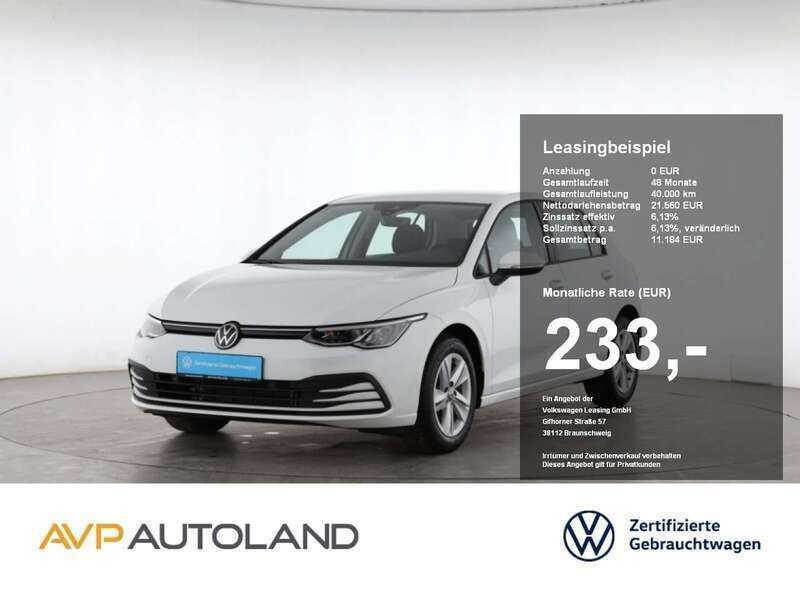 Pure white Gebraucht 2024 VW Golf VIII Life Limousine | 21.560 € (Superpreis) - Bild 1/4