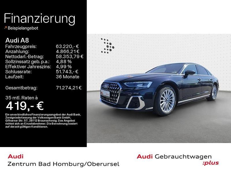 Blau Gebraucht 2024 Audi A8 Ambiente Limousine | 63.220 € (Superpreis) - Bild 1/4