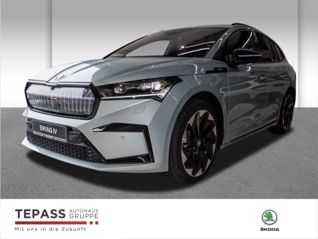 Silber Gebraucht 2024 Skoda Enyaq iV SportLine SUV | 56.370 € (Teuer) - Bild 1/4