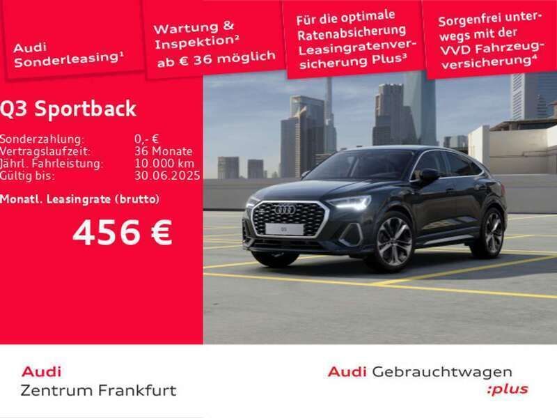 Mythosschwarz metallic Gebraucht 2024 Audi Q3 S-Line SUV | 45.950 € (Fairer Preis) - Bild 1/2