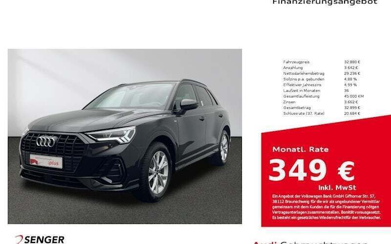 Schwarz Gebraucht 2022 Audi Q3 S-Line SUV | 32.880 € (Guter Preis) - Bild 1/4