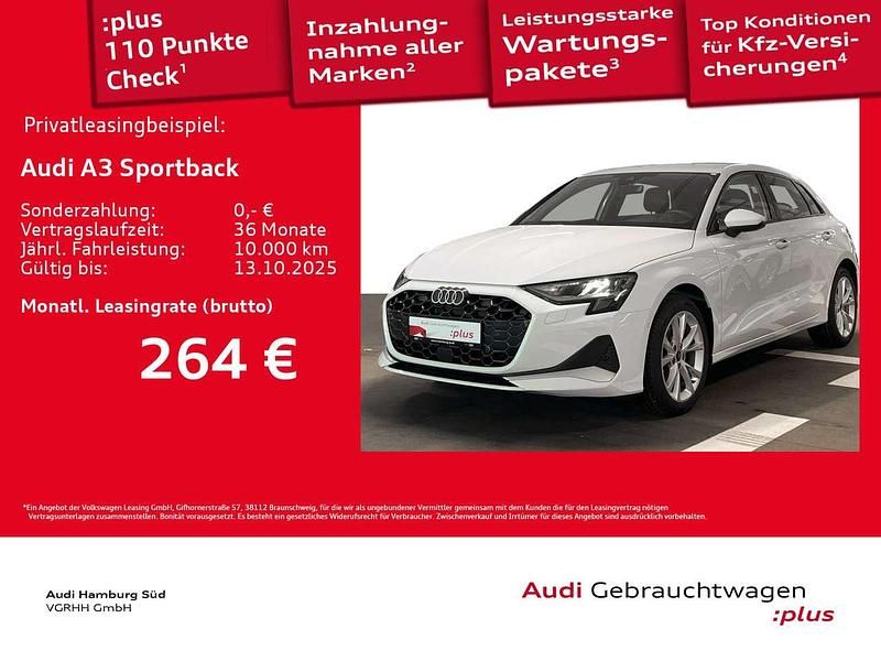 2y gletscherweiß metallic Gebraucht 2024 Audi A3 Advanced Limousine | 31.880 € (Fairer Preis) - Bild 1/3