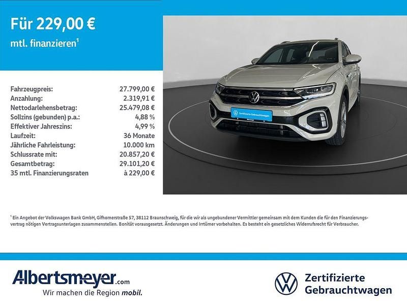 Grau Gebraucht 2024 VW T-Roc R-line SUV | 27.799 € (Fairer Preis) - Bild 1/4