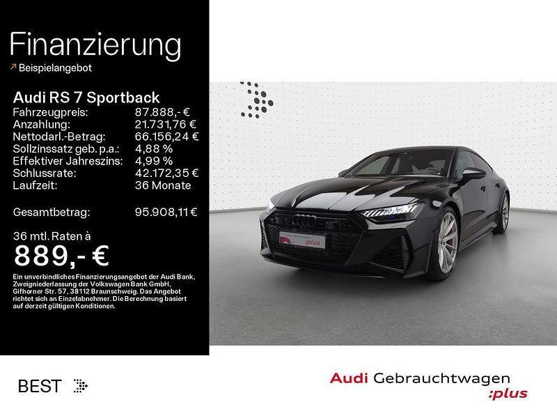 Mythosschwarz metallic Gebraucht 2021 Audi RS7 Sport Kleinwagen | 87.888 € (Fairer Preis) - Bild 1/4