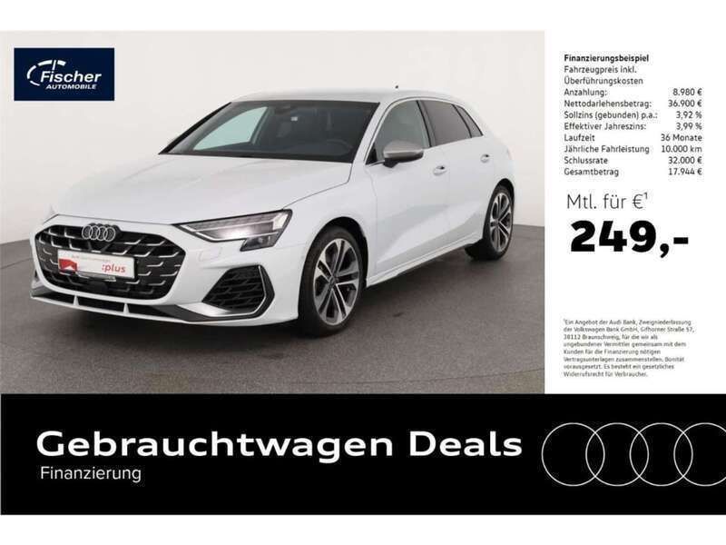Gletscherweiß metallic Gebraucht 2024 Audi S3 Ambiente Limousine | 45.880 € (Fairer Preis) - Bild 1/4