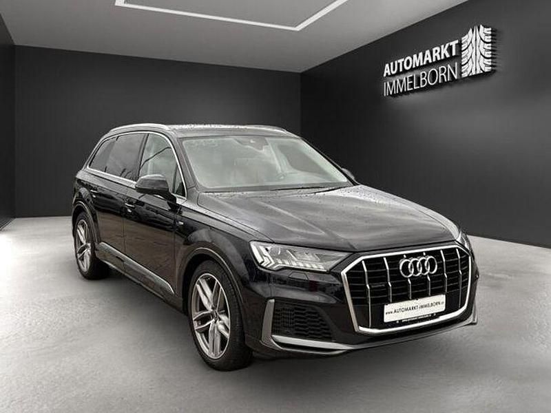 Orcaschwarz metallic Gebraucht 2021 Audi Q7 S-Line SUV | 57.450 € (Fairer Preis) - Bild 1/4