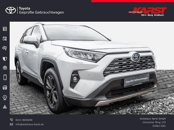 Platinweiss metallic Gebraucht 2023 Toyota RAV4 Hybrid Team SUV | 34.875 € (Guter Preis) - Bild 1/4