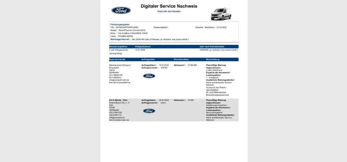 Gebraucht Ford Transit Connect Trend 101 PS (74 kW) 2023 Frostweiß Van / Kleinbus