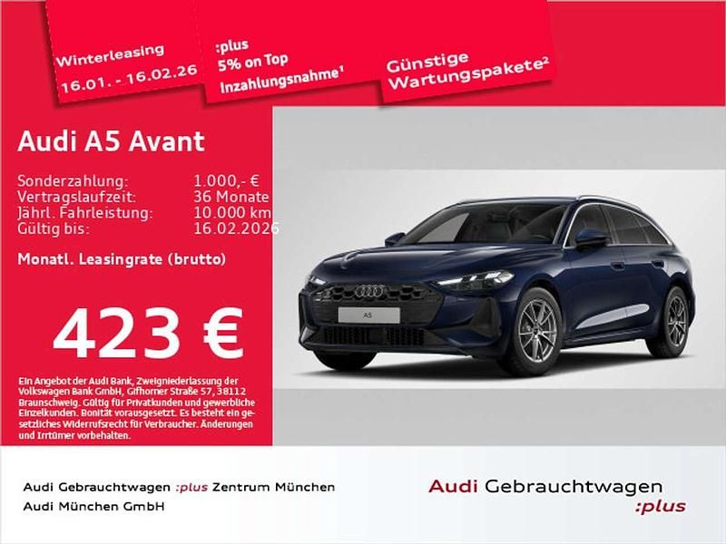 Firmamentblau metallic Gebraucht 2025 Audi A5 Sport Kombi | 49.929 € (Guter Preis) - Bild 1/1