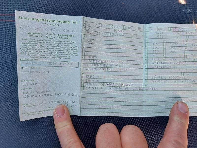 Gebraucht VW Caddy 44 PS (32 kW) 2002 Rot Van / Kleinbus