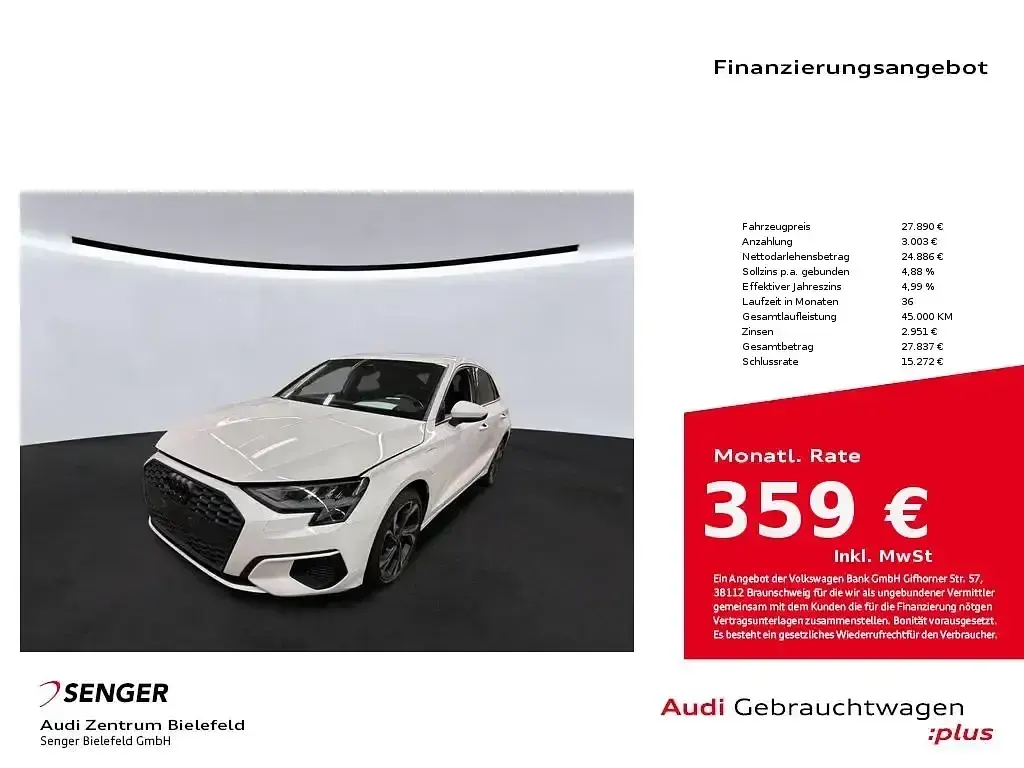 Używany Audi A3 Sportback e-tron 204 KM (150 kW) 2022 Hatchback