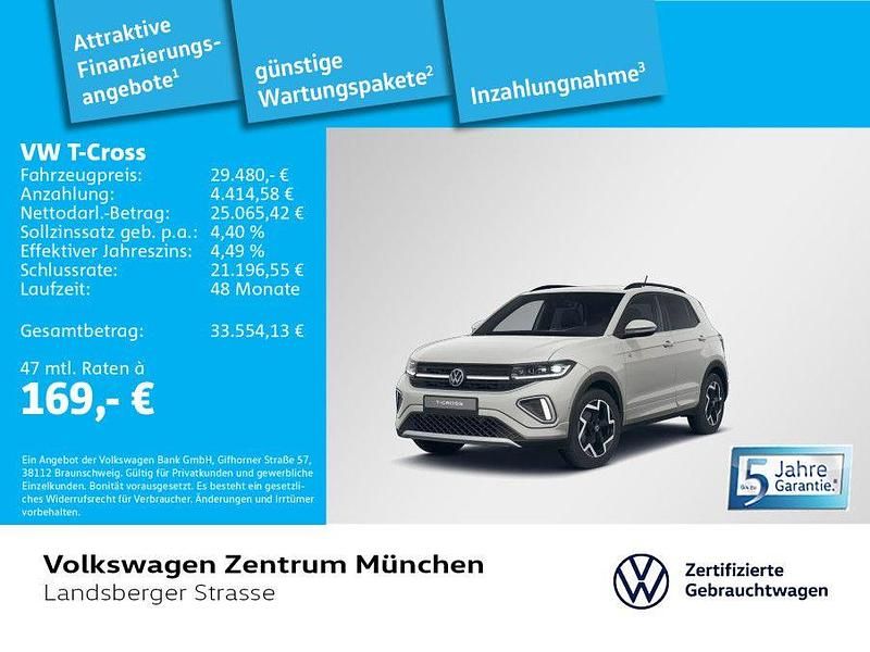 Grau Gebraucht 2025 VW T-Cross R-line SUV | 29.480 € (Fairer Preis) - Bild 1/2