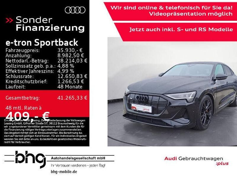Mythosschwarz metallic Gebraucht 2022 Audi e-tron S-Line SUV | 35.930 € (Etwas zu teuer) - Bild 1/4