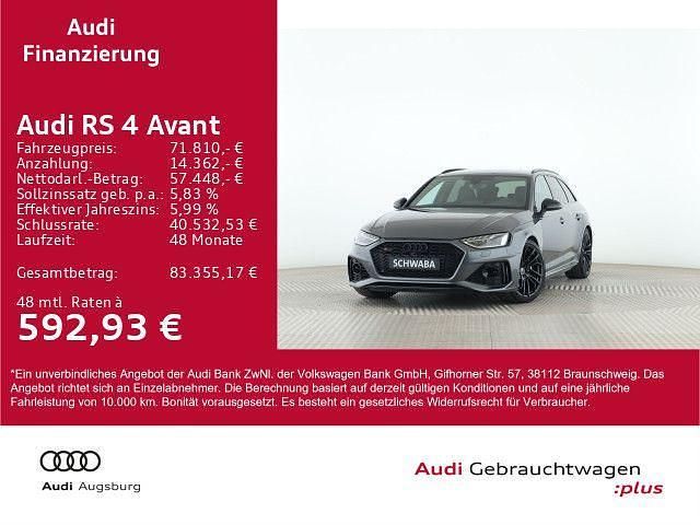 Daytonagrau perleffekt Gebraucht 2023 Audi RS4 Ambiente Kombi | 71.810 € (Guter Preis) - Bild 1/4