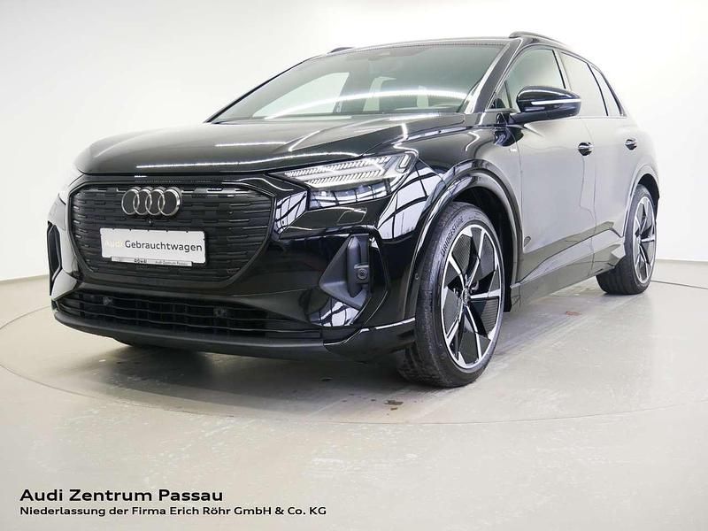 Mythosschwarz metallic Gebraucht 2023 Audi Q4 e-tron S-Line SUV | 45.150 € (Etwas zu teuer) - Bild 1/4