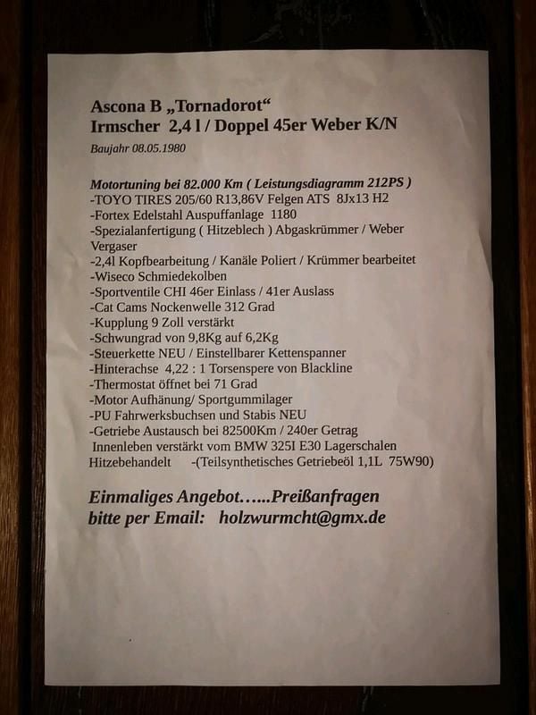 Second-hand Opel Ascona 1980 Berlinǎ