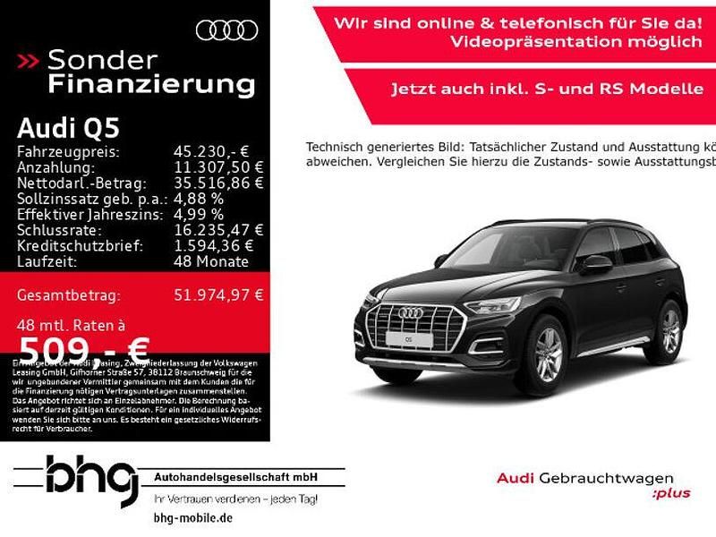 Brillantschwarz Gebraucht 2024 Audi Q5 Advanced SUV | 45.230 € (Etwas zu teuer) - Bild 1/4