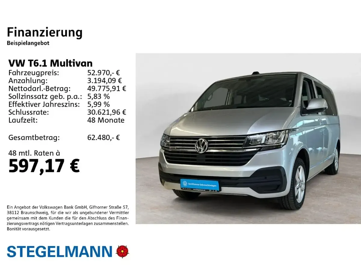 Gebraucht VW Multivan Comfortline 204 PS (150 kW) 2023 Silber Van / Kleinbus