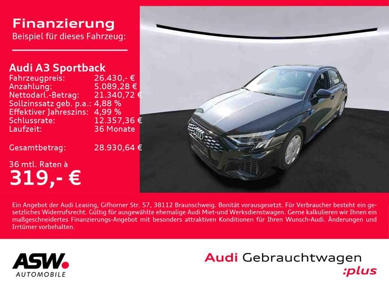 Gebraucht Audi A3 S-Line 150 PS (110 kW) 2022 Mythosschwarz metallic Limousine