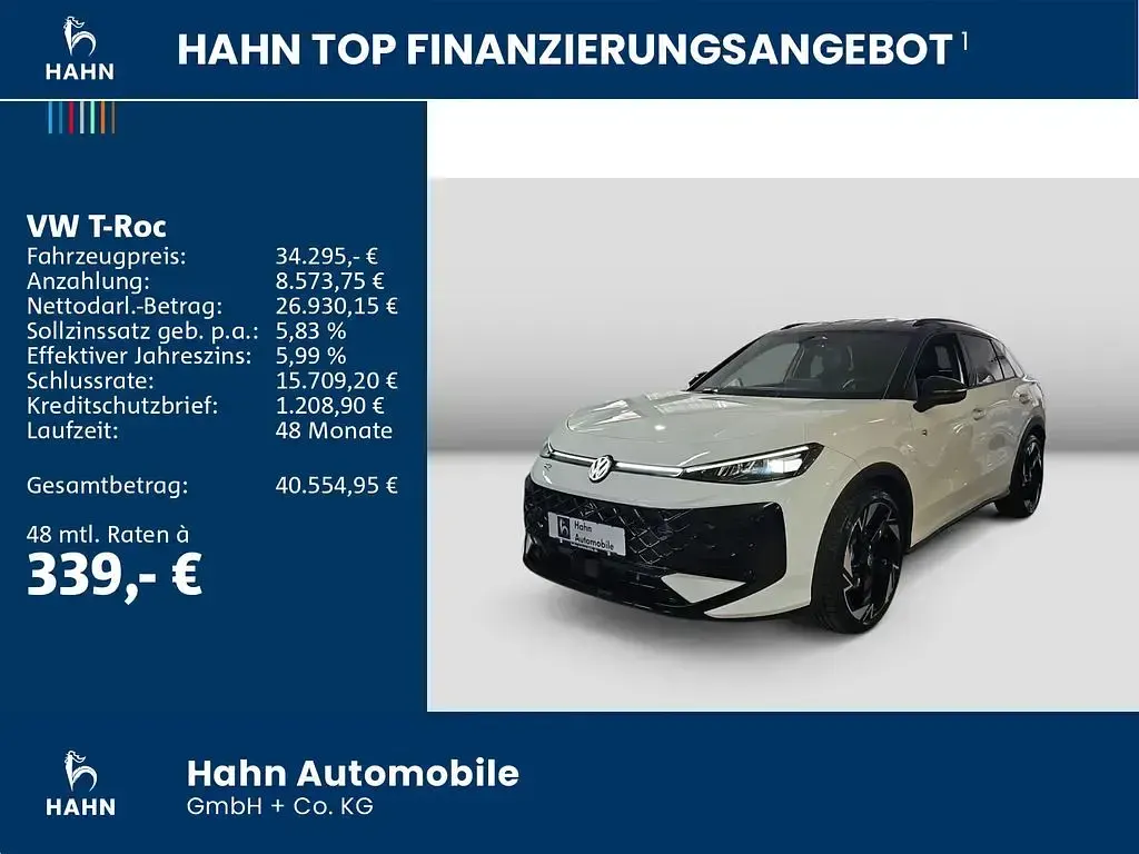 Gebraucht VW T-Roc R-line 150 PS (110 kW) 2025 Weiß SUV