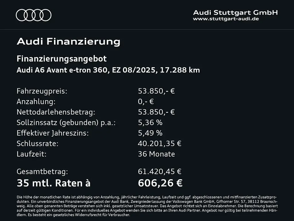 Gebraucht Audi A6 e-tron Ambiente 210 kW (286 PS) 2025 Magnetgrau Kombi