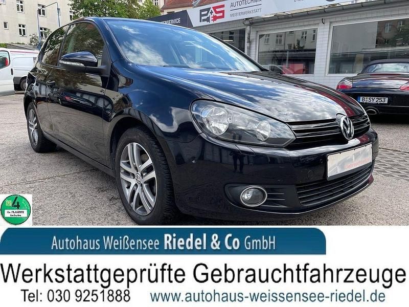 Schwarz Gebraucht 2009 VW Golf VI Comfortline Limousine | 3.990 € (Guter Preis) - Bild 1/4