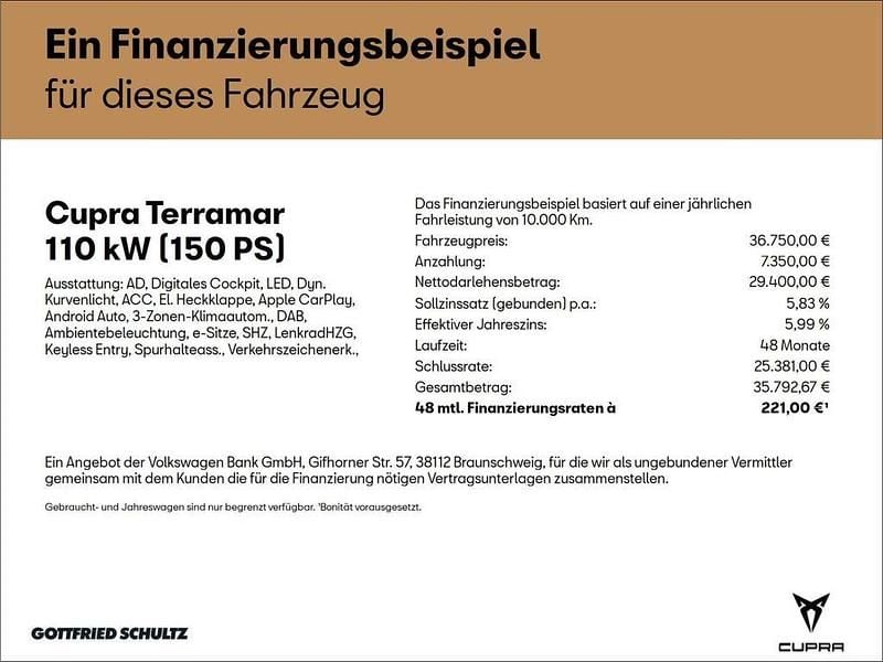 Ny Cupra Terramar 150 HK (110 kW) 2026 Sort SUV