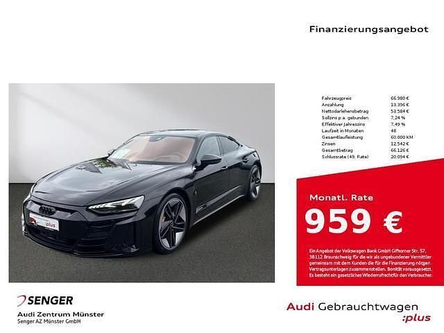 Mythosschwarz metallic Gebraucht 2022 Audi RS e-tron GT Ambiente Limousine | 75.880 € (Fairer Preis) - Bild 1/4