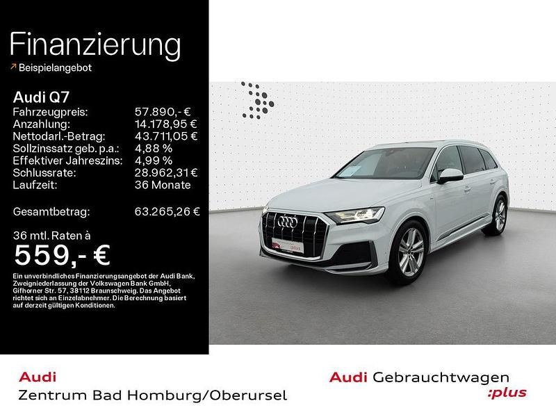 Weiß Gebraucht 2022 Audi Q7 S-Line SUV | 57.890 € (Guter Preis) - Bild 1/4