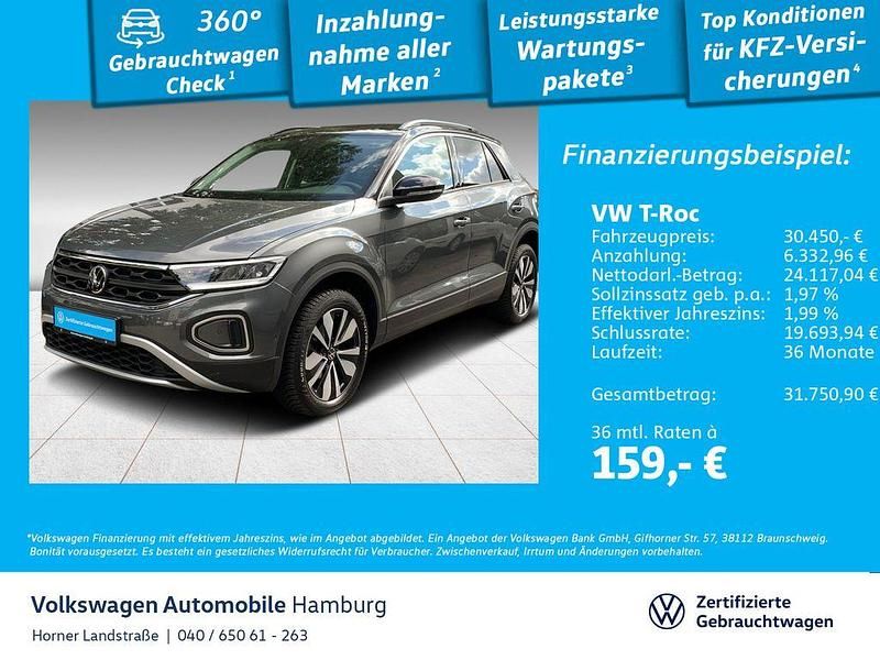 Rot Gebraucht 2024 VW T-Roc Cabriolet Goal Cabrio | 30.450 € (Superpreis) - Bild 1/3