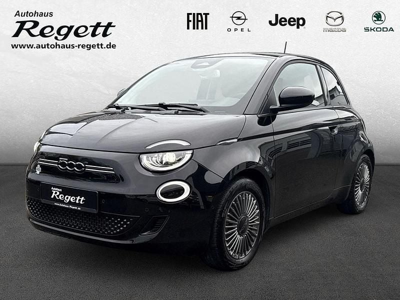 Onyx schwarz) (schwarz Gebraucht 2021 Fiat 500e Icon Kleinwagen | 16.990 € (Fairer Preis) - Bild 1/4