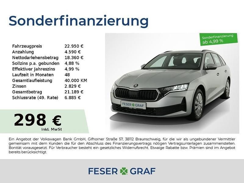 Brilliantsilber metallic Gebraucht 2025 Skoda Octavia Essence Kombi | 22.950 € (Guter Preis) - Bild 1/4