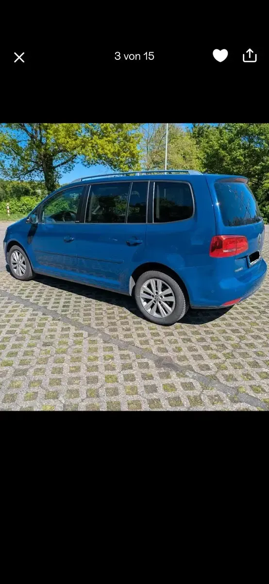 Gebraucht VW Touran Style 140 PS (102 kW) 2011 Blau Van / Kleinbus