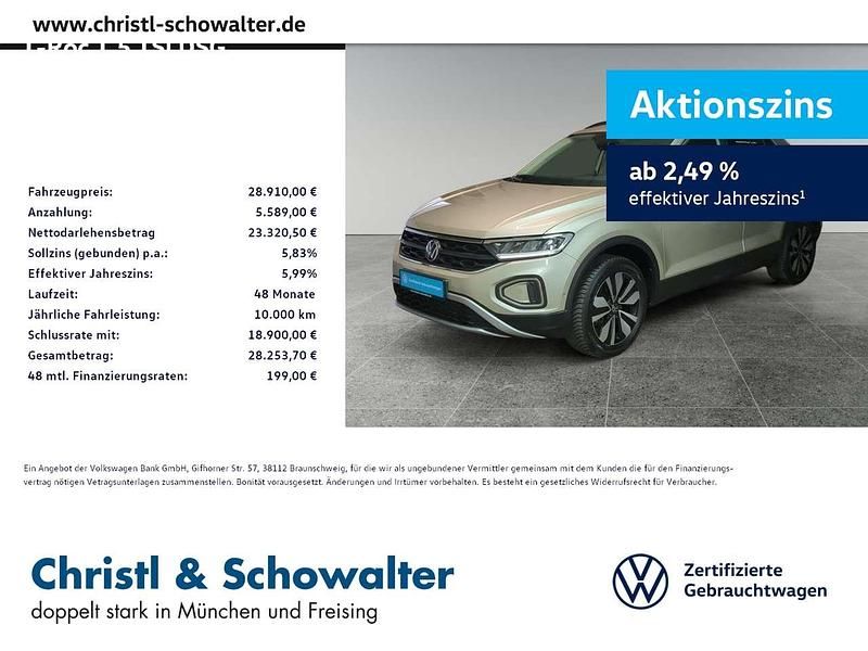 Ivory silver metallic Gebraucht 2024 VW T-Roc Move SUV | 28.910 € (Fairer Preis) - Bild 1/3