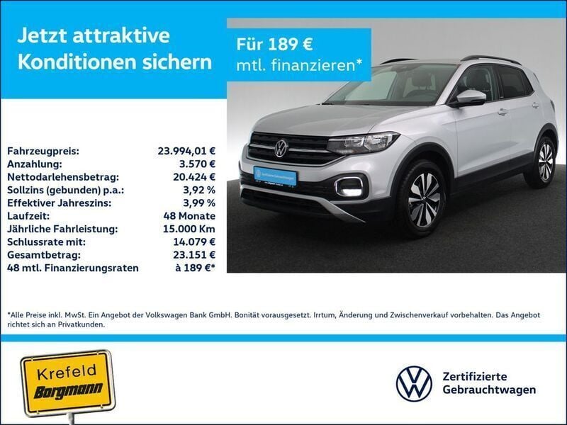 Silber Gebraucht 2023 VW T-Cross Move SUV | 24.443 € (Fairer Preis) - Bild 1/4