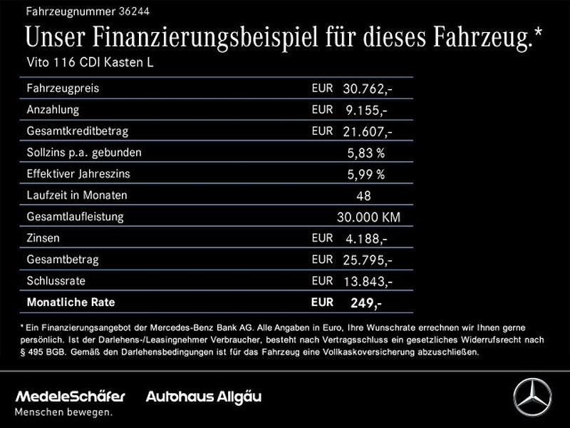Second-hand Mercedes Vito 163 CP (119 kW) 2024 Alb Van