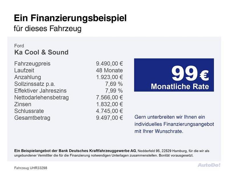 Grau Gebraucht 2018 Ford Ka Cool & Sound Edition Limousine | 9.490 € (Fairer Preis) - Bild 1/1