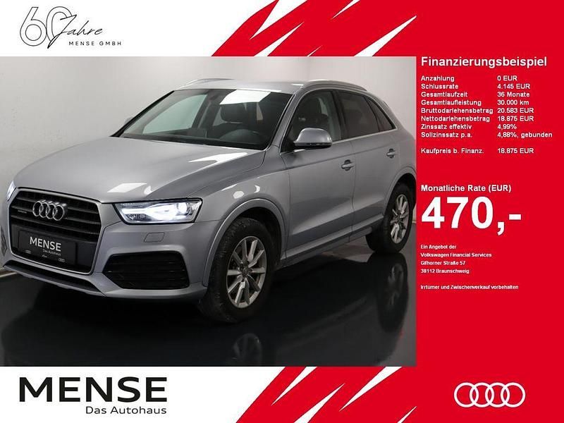 Florettsilber metallic Gebraucht 2018 Audi Q3 Sport SUV | 18.875 € (Guter Preis) - Bild 1/4