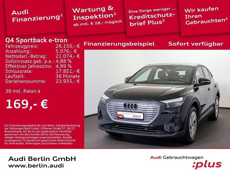 Mythosschwarz metallic Gebraucht 2023 Audi Q4 e-tron SUV | 26.150 € (Guter Preis) - Bild 1/3