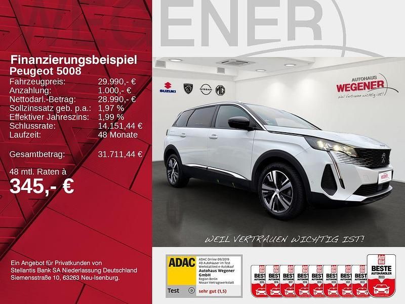 Gebraucht Peugeot 5008 Allure 131 PS (96 kW) 2023 Perlmuttweiß met. Van / Kleinbus