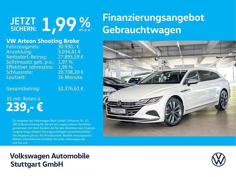 Oryxweiß perlmutteffekt Gebraucht 2024 VW Arteon Elegance Kombi | 30.930 € (Superpreis) - Bild 1/4