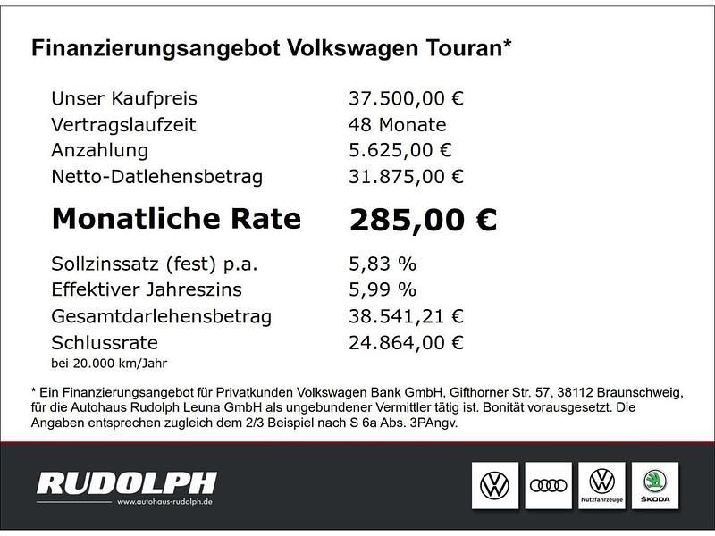 Gebraucht VW Touran Move 150 PS (110 kW) 2024 Silber Van / Kleinbus