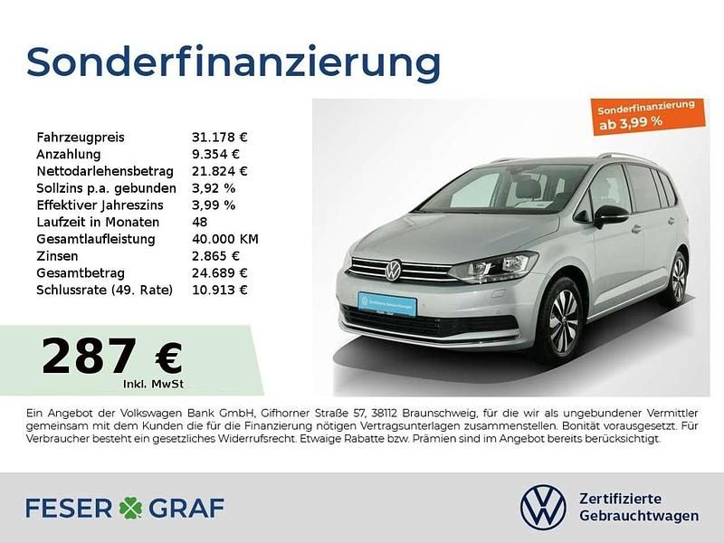 Oyster silver metallic Gebraucht 2025 VW Touran Comfortline Van / Kleinbus | 31.178 € (Fairer Preis) - Bild 1/1