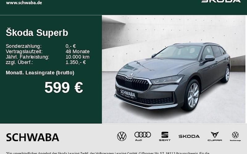 Grau Neu 2025 Skoda Superb Selection Kombi | 54.360 € (Etwas zu teuer) - Bild 1/4